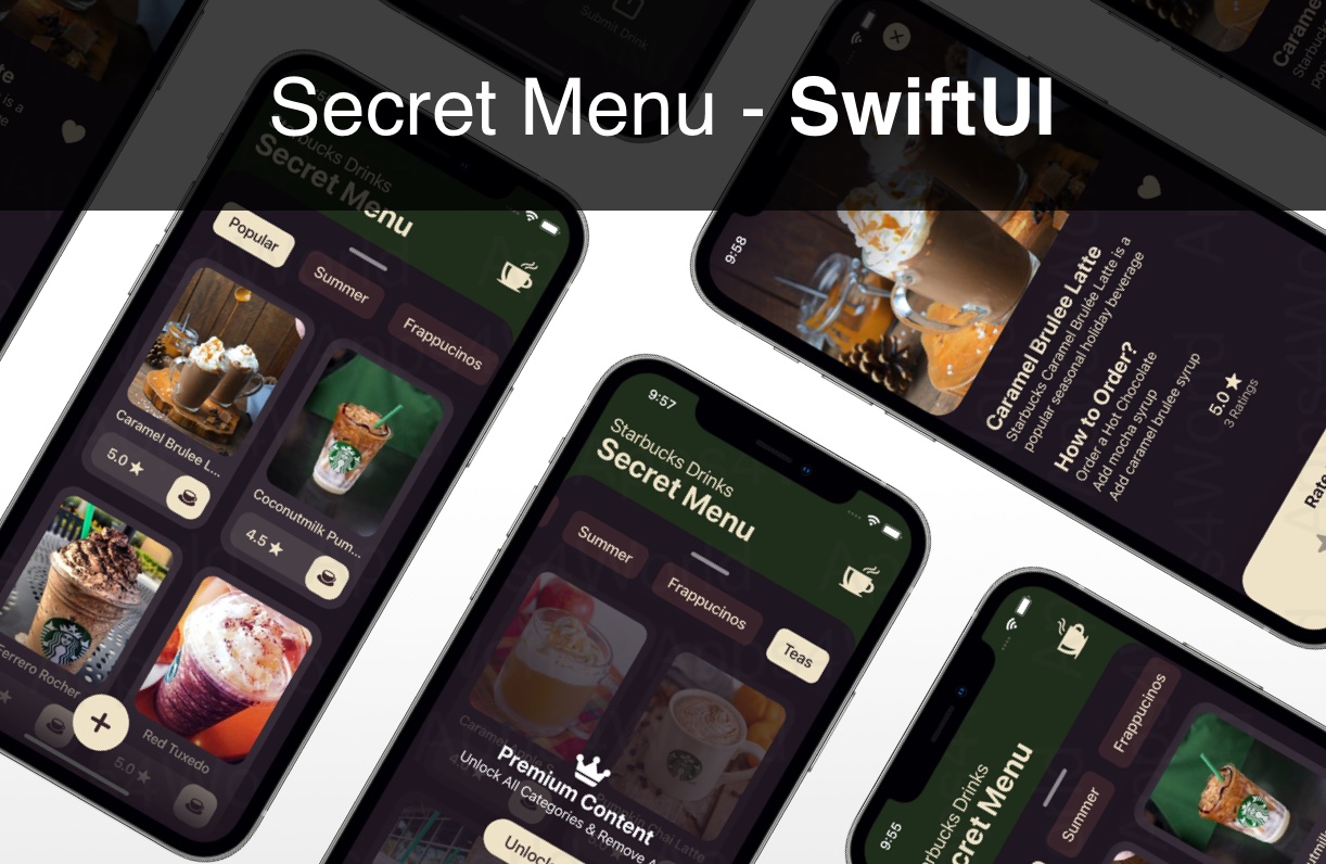 Secret Menu iOS app template